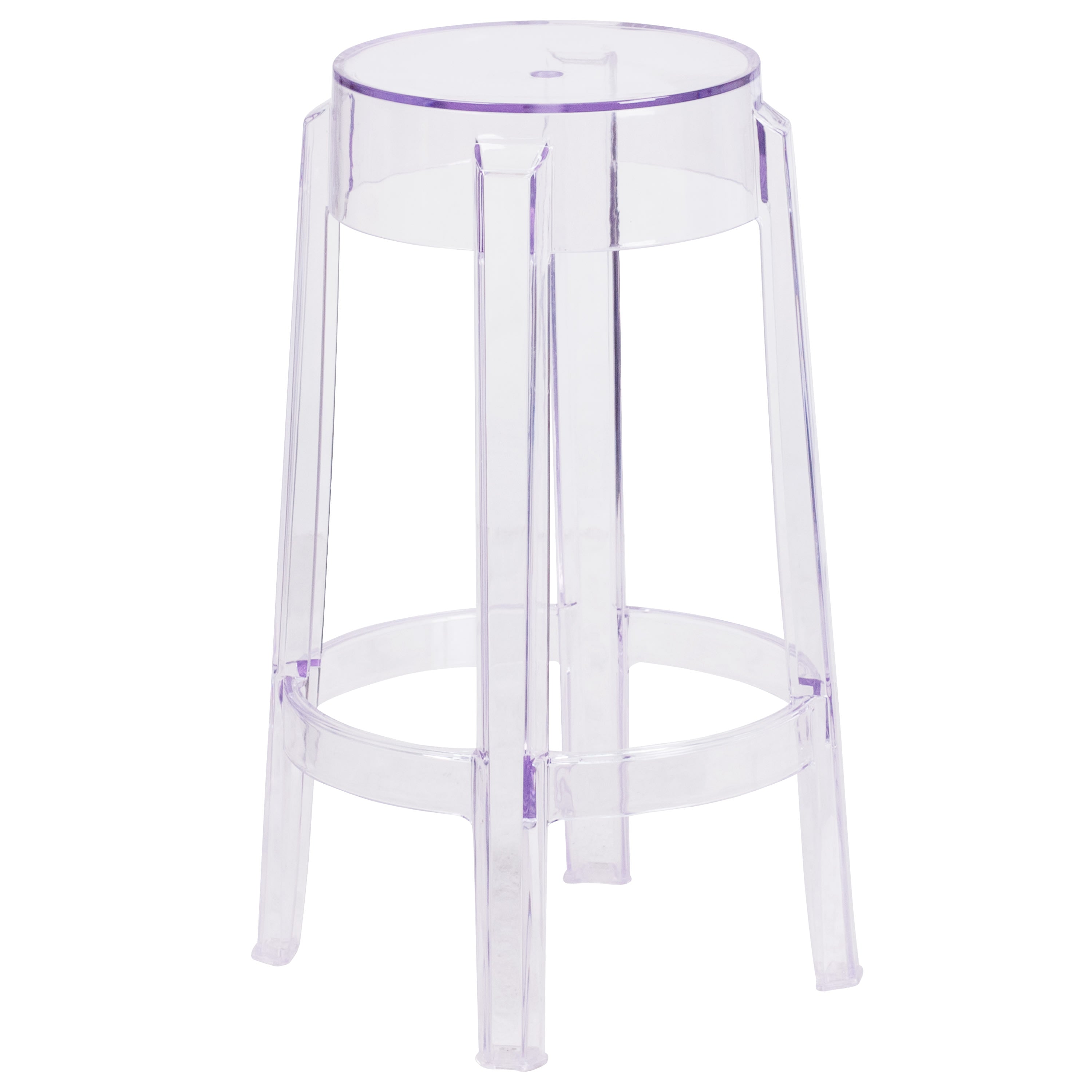 25.75 H Transparent Stool FH 118 APC1 Stack Chairs 4 Less