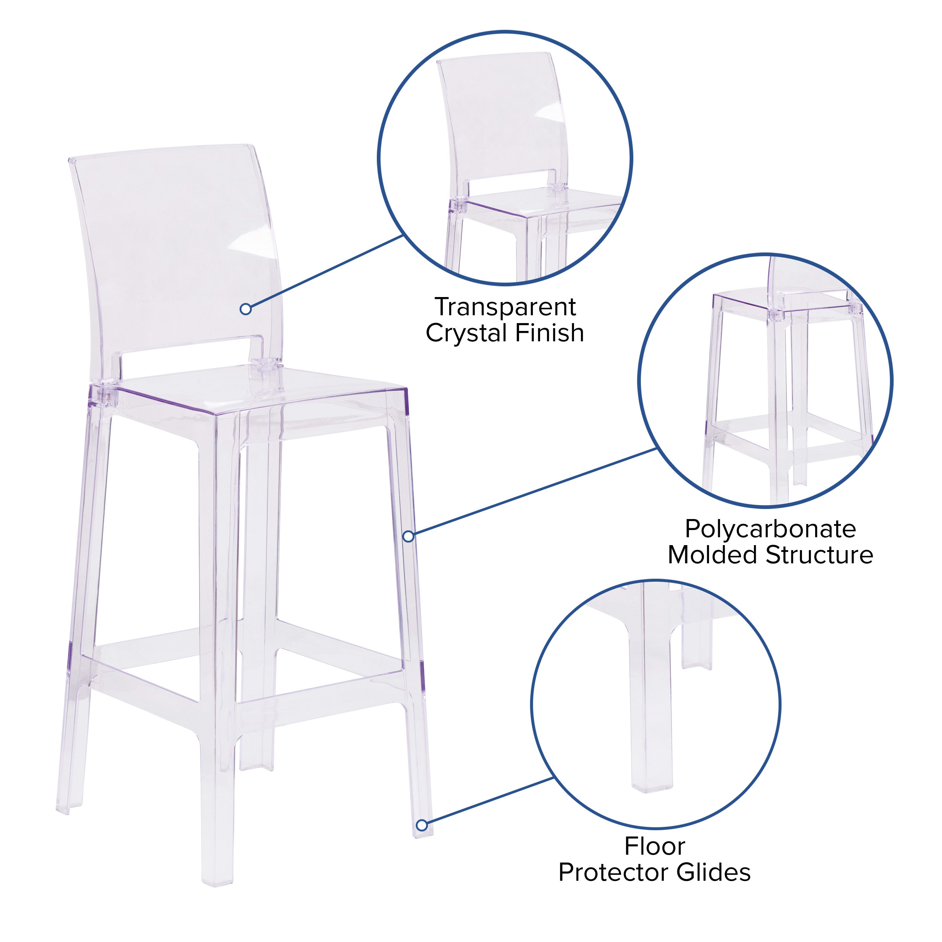 Ghost cheap stool chair