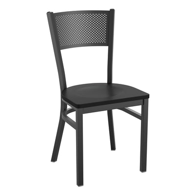 Grid Back Metal Restaurant Chair - View 1