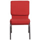Red Fabric/Silver Vein Frame |#| 18.5inchW Stacking Church Chair in Red Fabric - Silver Vein Frame