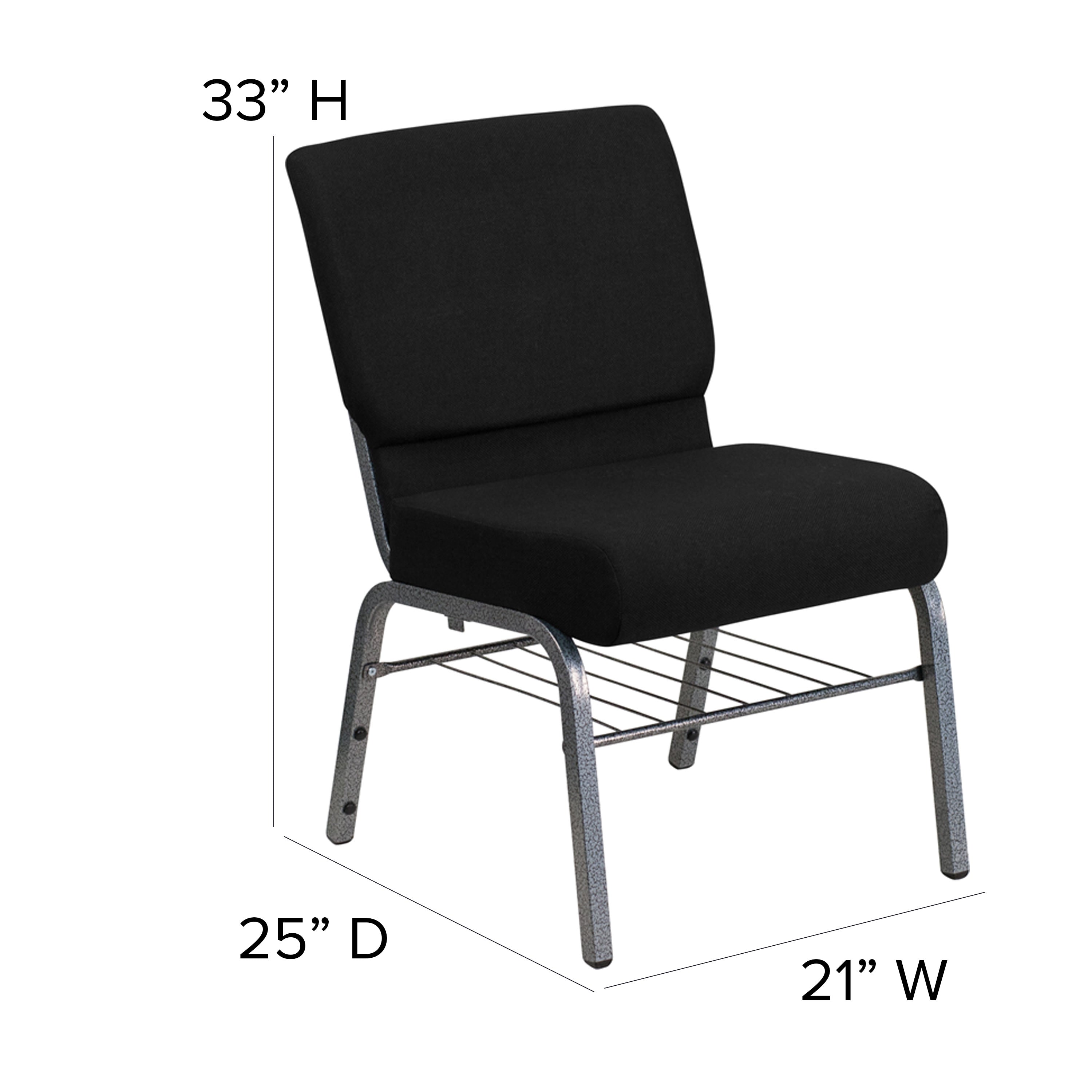21''W Church Chair-Book Rack XU-CH0221-BAS- – Stack Chairs 4 Less