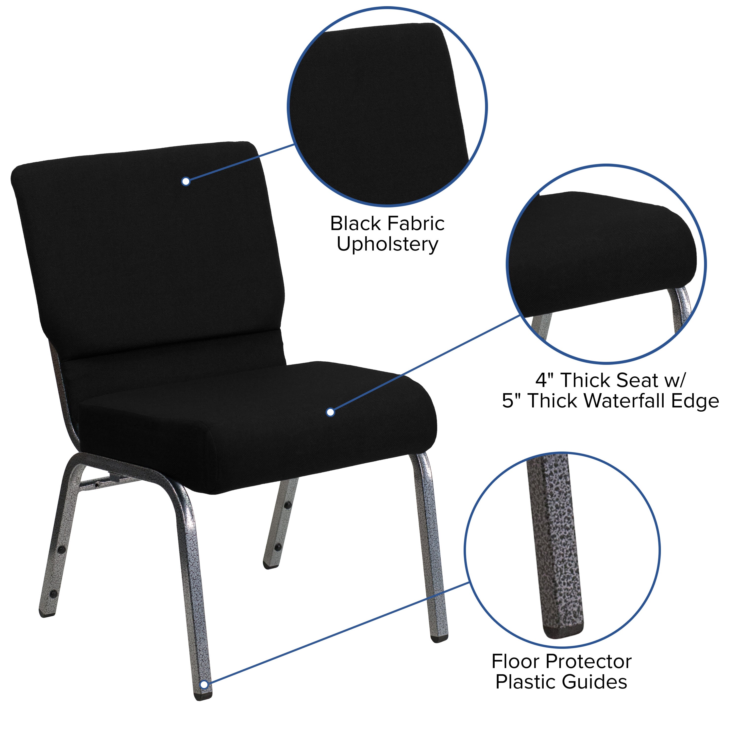 21''W Church Chair XU-CH0221- – Stack Chairs 4 Less