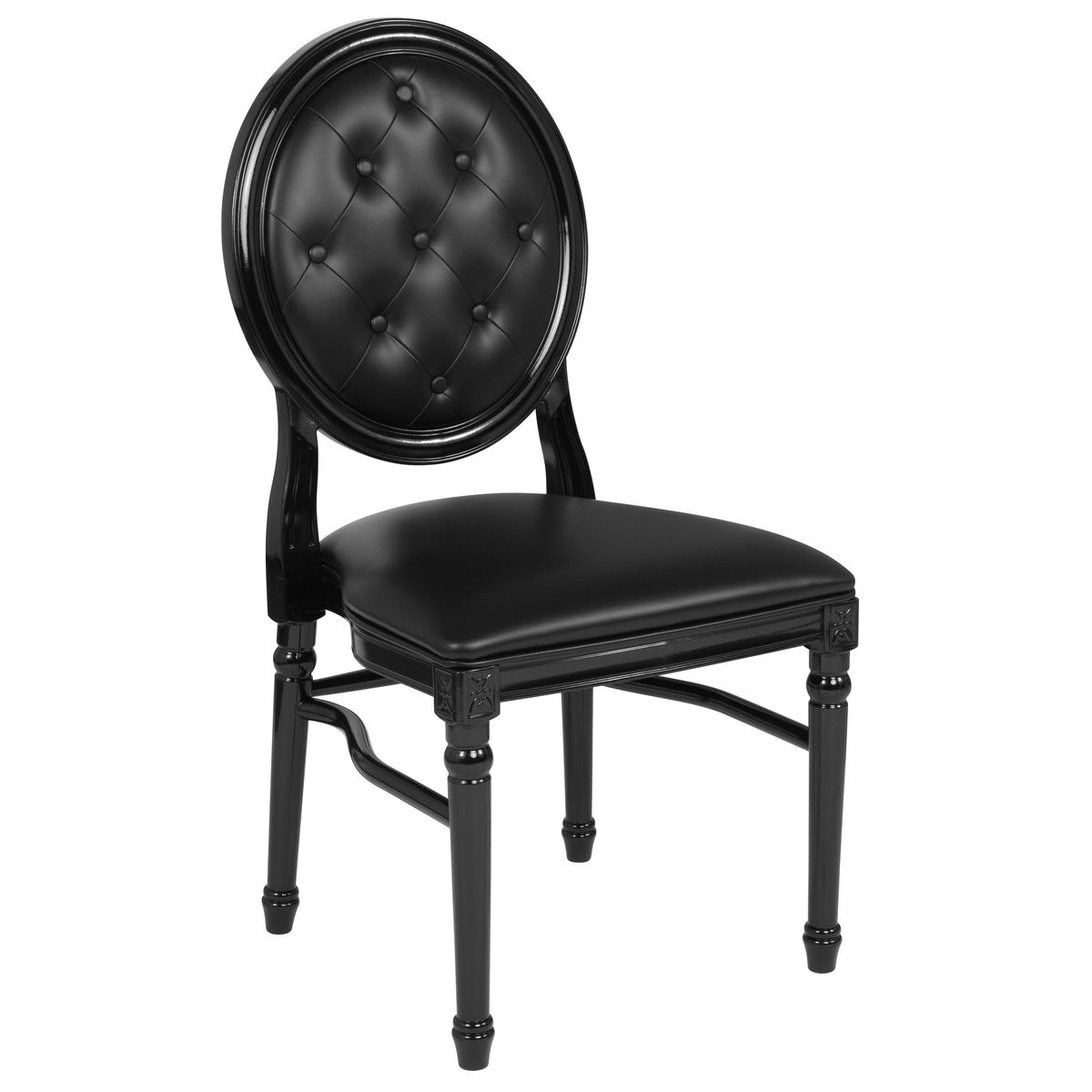 Tufted King Louis Back Arm Chair in Bone
