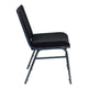 Black Patterned Fabric |#| Heavy Duty Black Dot Fabric Stack Chair - Reception Furniture