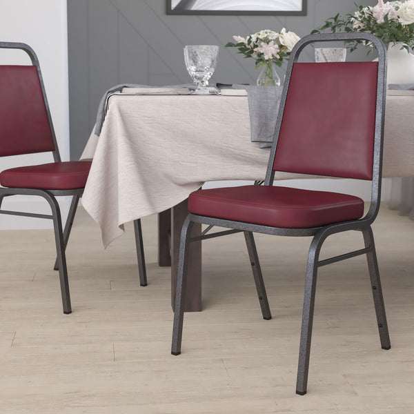 Bolero Aluminium Arched Back Banquet Chairs Red (Pack of 4) (U525