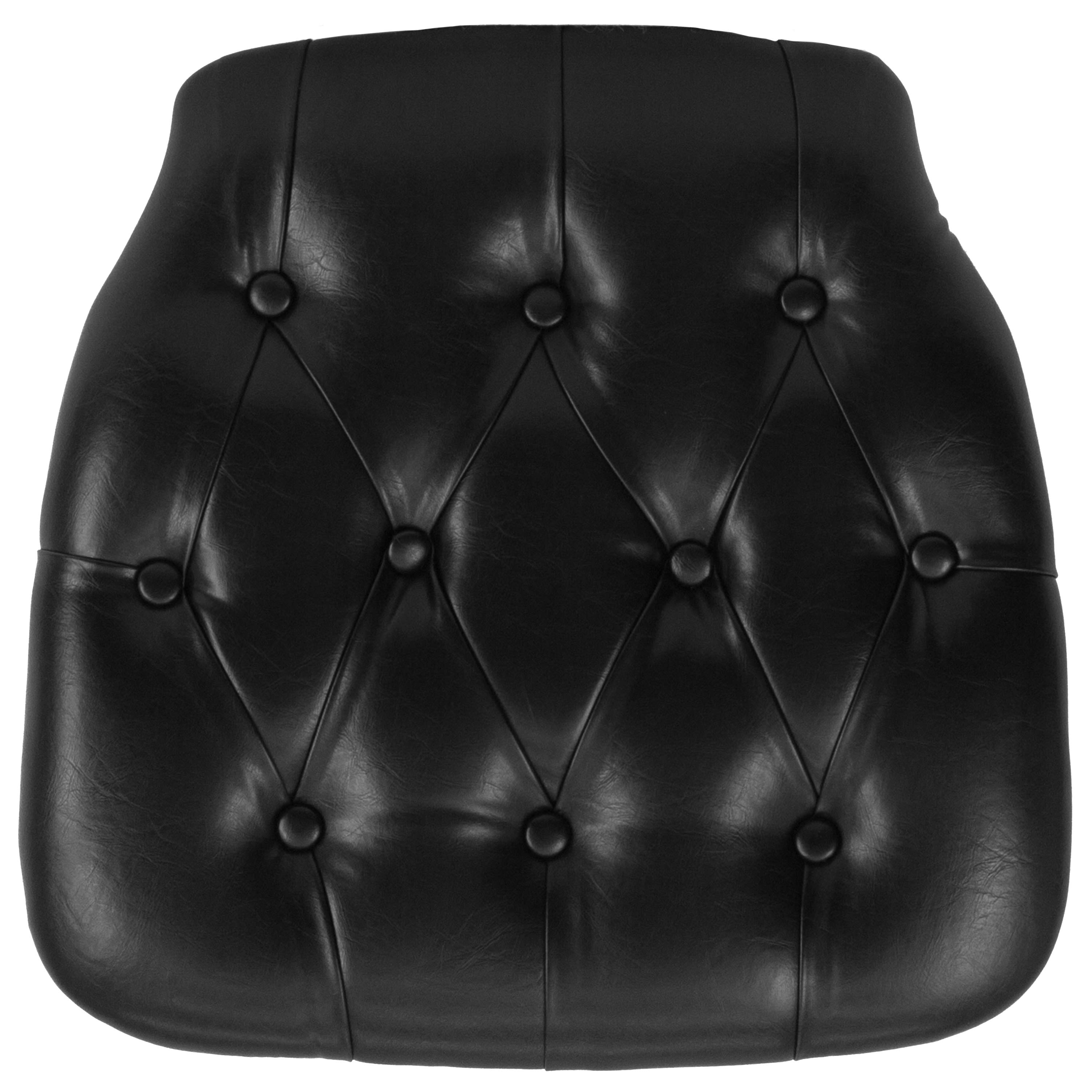 Black leather chair discount cushions