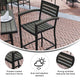 Gray Wash |#| Commercial Grade Outdoor Bar Stool with Armrests and Poly Resin Slats-Gray Wash