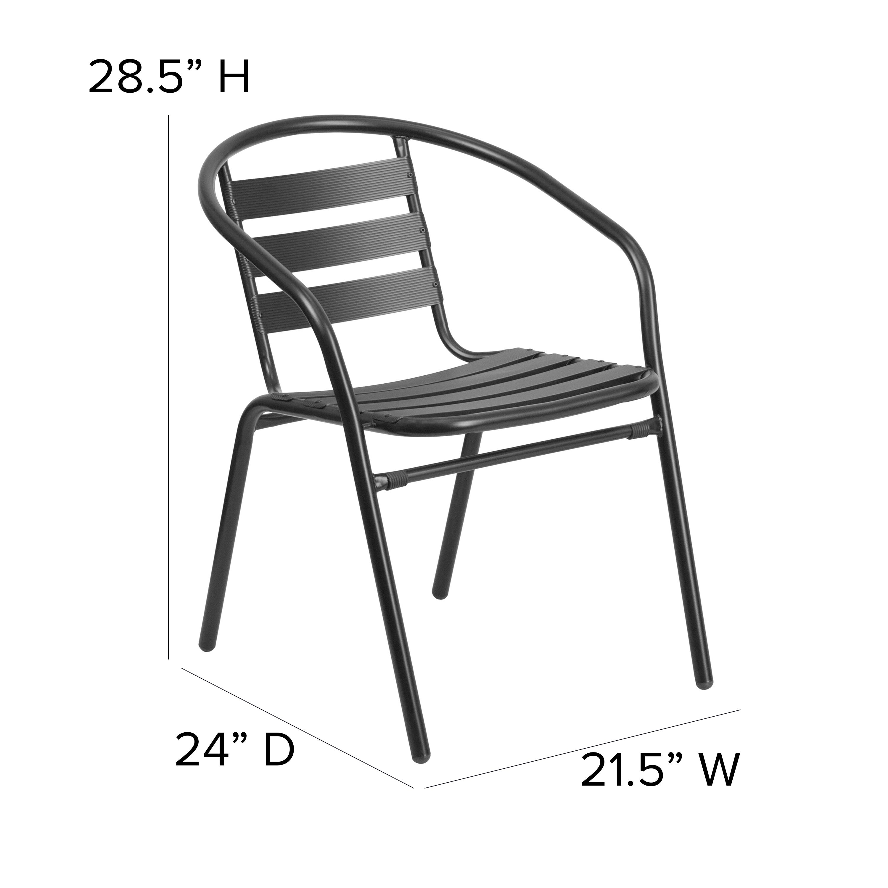 Metal Chair w/ Aluminum Slats TLH-017C- – Stack Chairs 4 Less