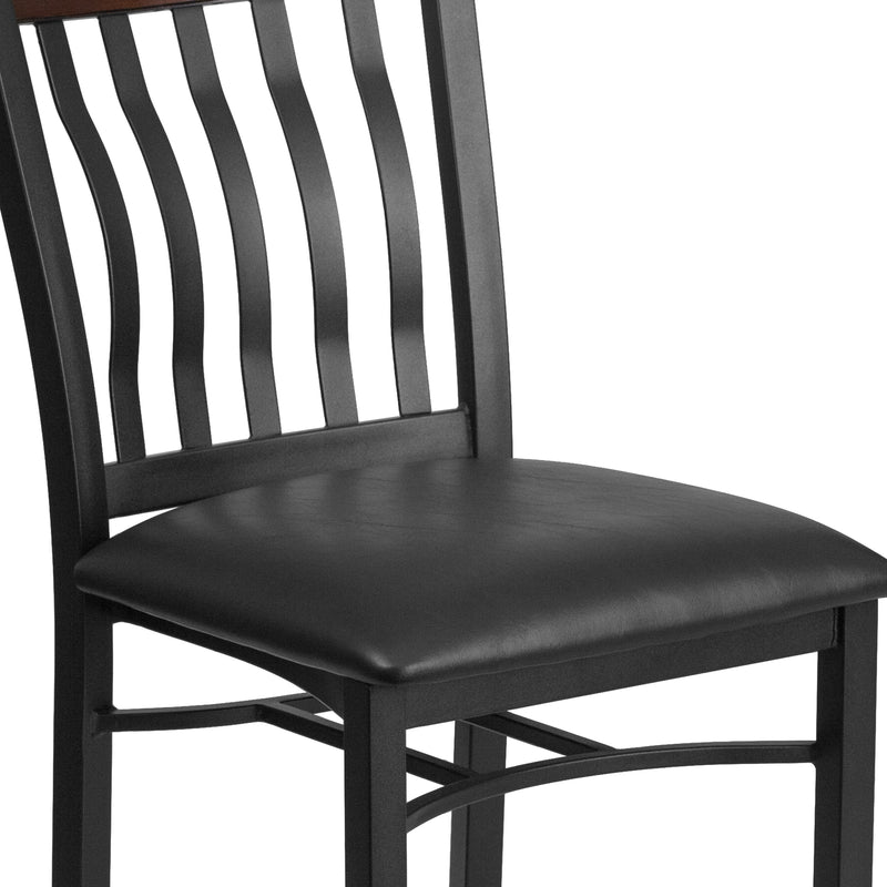 Metal Vertical Back Chair BFDHDG60618 Stack Chairs 4 Less